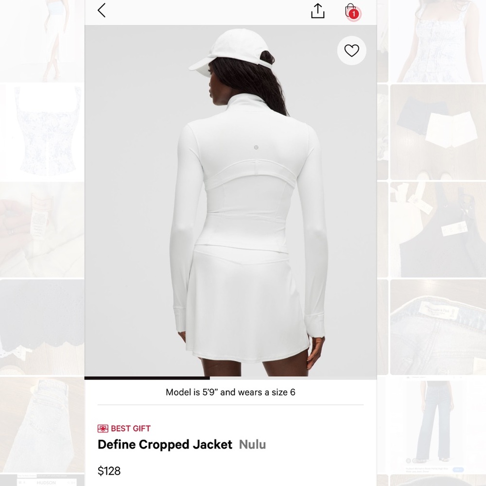 lululemon athletica White Cropped Jacket - Picture 2 of 5